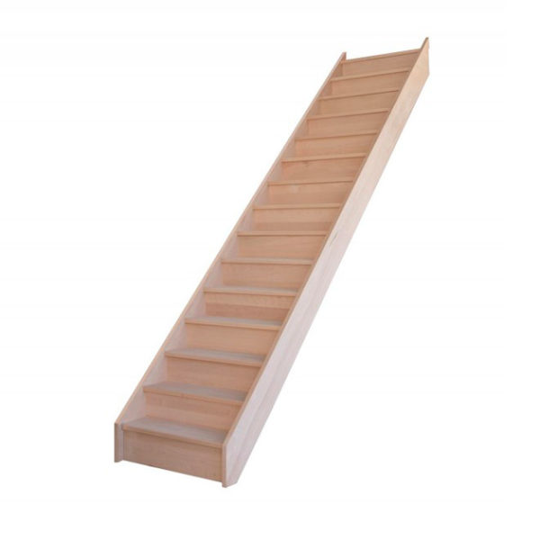 escalier droit avec contremarches balustres aluminium verticales