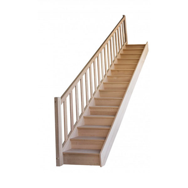 escalier droit avec contremarches balustres rectangles