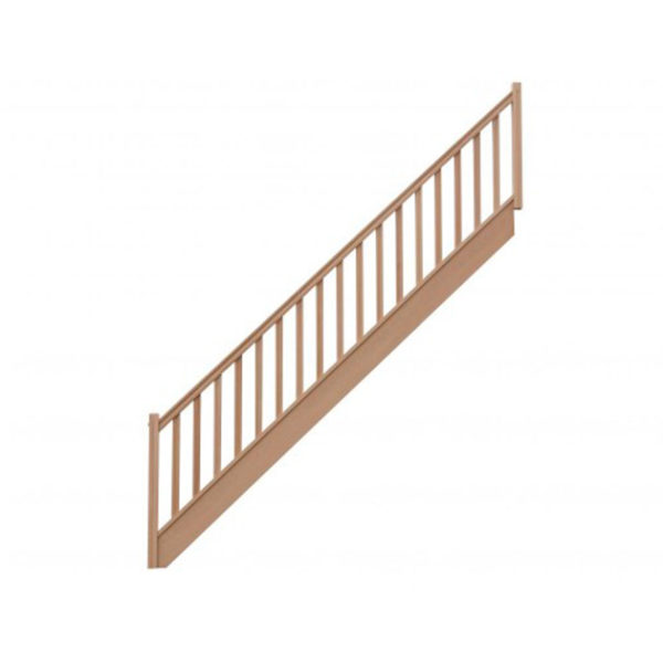 escalier droit avec contremarches balustres rectangles