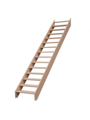 escalier droit sans contremarches balustres aluminium verticales