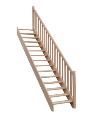 escalier droit sans contremarches balustres rectangles