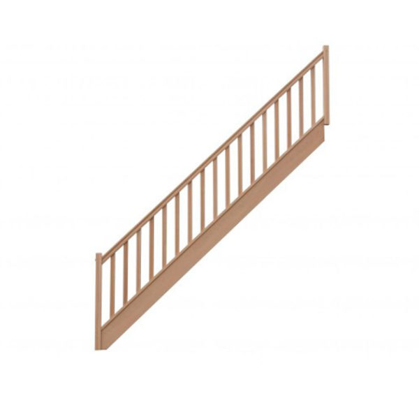 escalier droit sans contremarches balustres rectangles