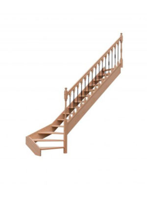 escalier 1/4 tournant bas sans contremarches balustres bois métal sans marche débordante