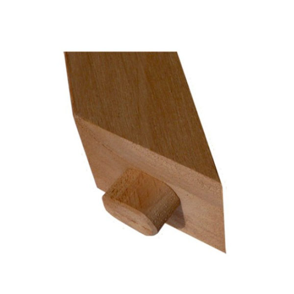 balustre rectangle en bois lisse pour garde corps