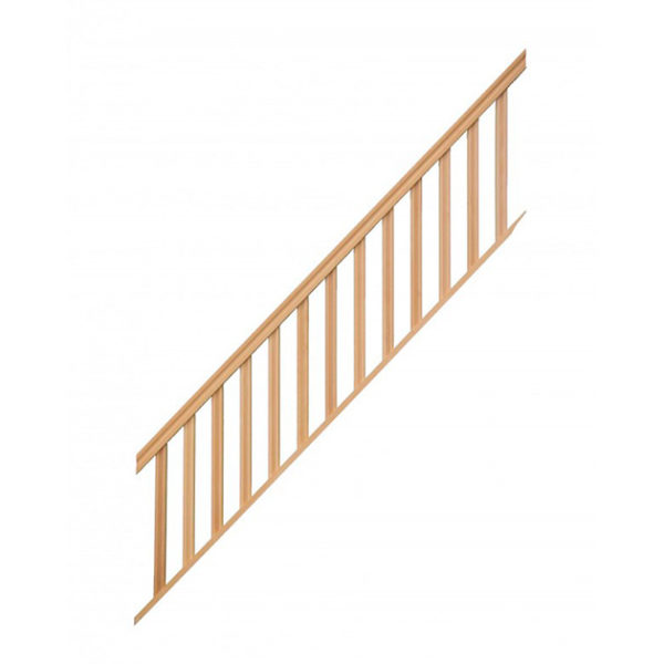 escalier 1/4 tournant haut avec contremarches balustres rectangles