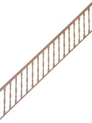 rampe balustres tournées pour escalier droit