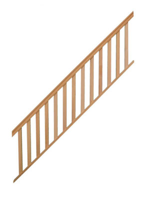 rampe balustres rectangles lisse pour escalier droit