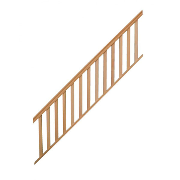 rampe balustres rectangles lisse pour escalier droit