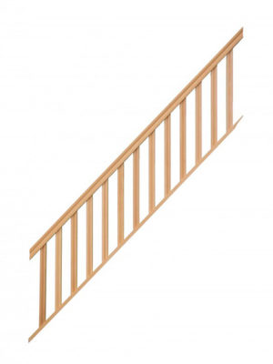 rampe balustres rectangles mouchette pour escalier droit