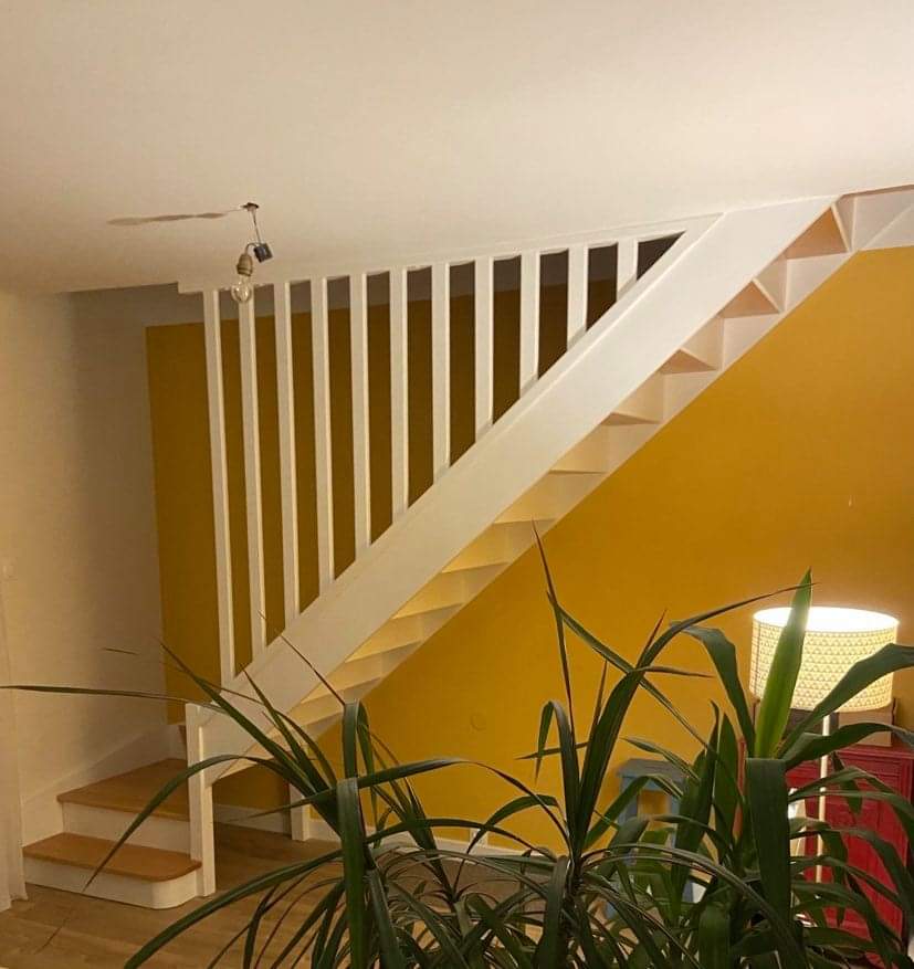 escalier bois sur mesure rampe tasseau